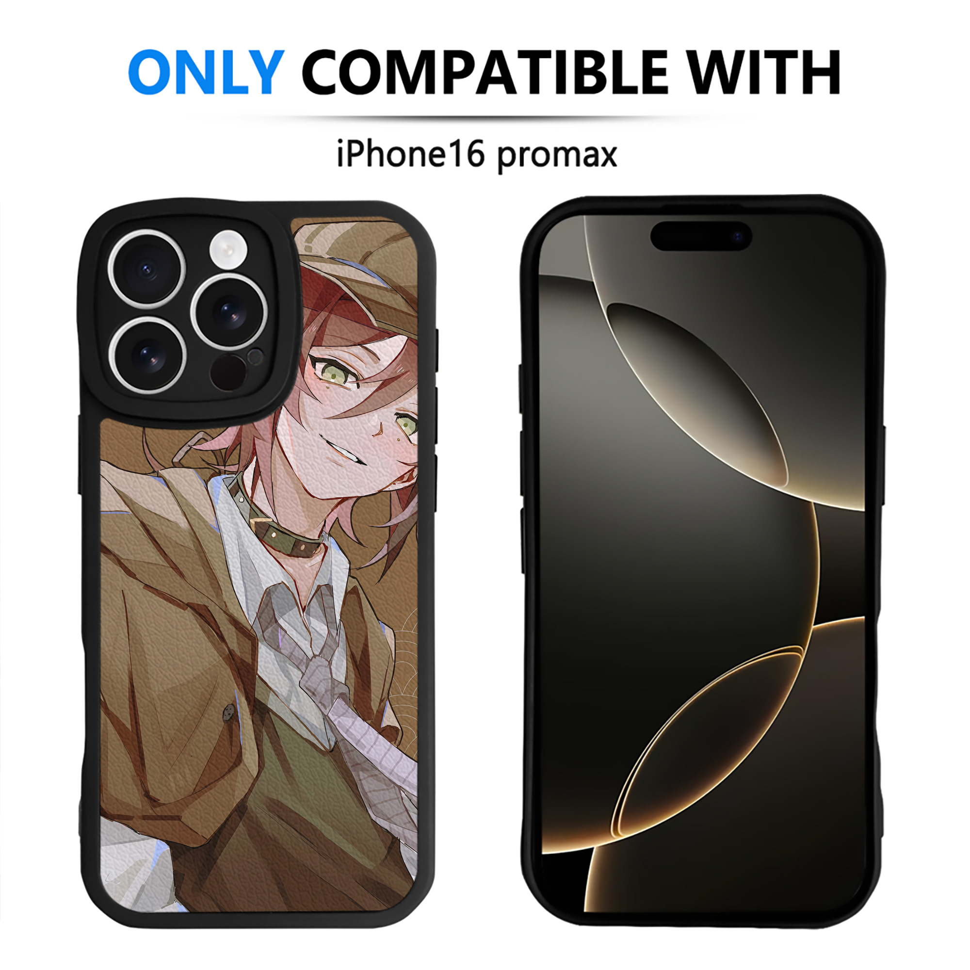 （画像用） 文豪ストレイドッグス Bungo Stray Dogs 【iPhone 16シリーズ対応】シリコンスマホケース（レザー調） 材質：シリコン